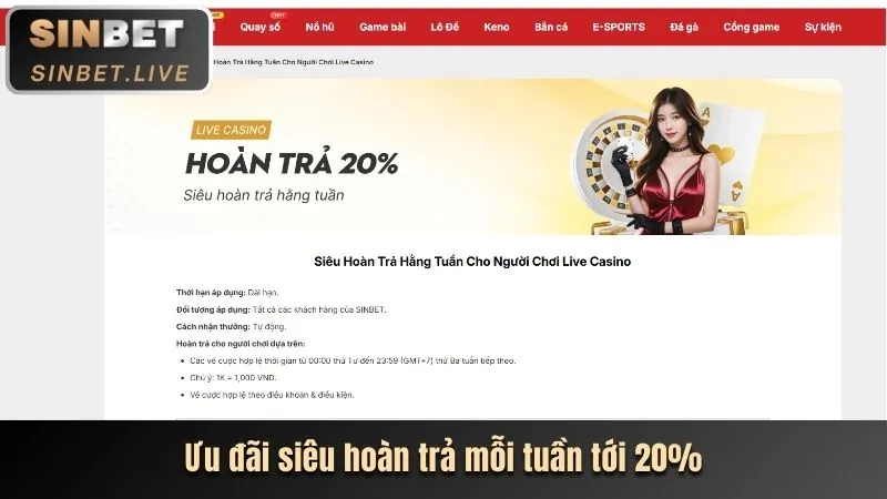 Ưu đãi hoàn trả hàng ngày
